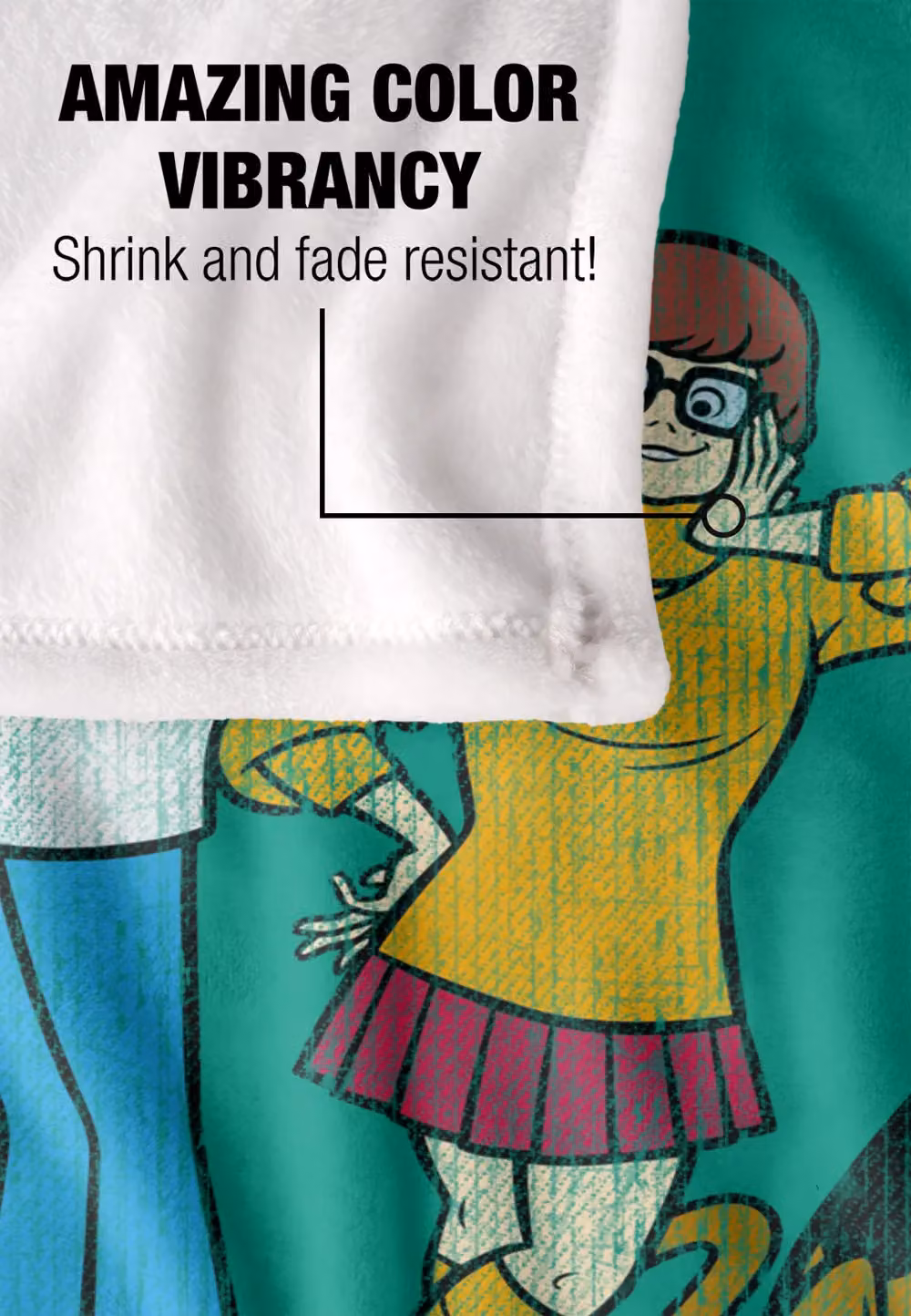 Scooby-Doo! Gang Silky Touch Super Soft Fleece Throw Blanket, Multicolour, W/D/H: 152 x 127 cm – 3