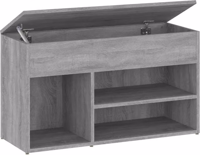 Berkfield Home Grey Sonoma Shoe Bench, W/D/H: 80 x 30 x 45 cm
