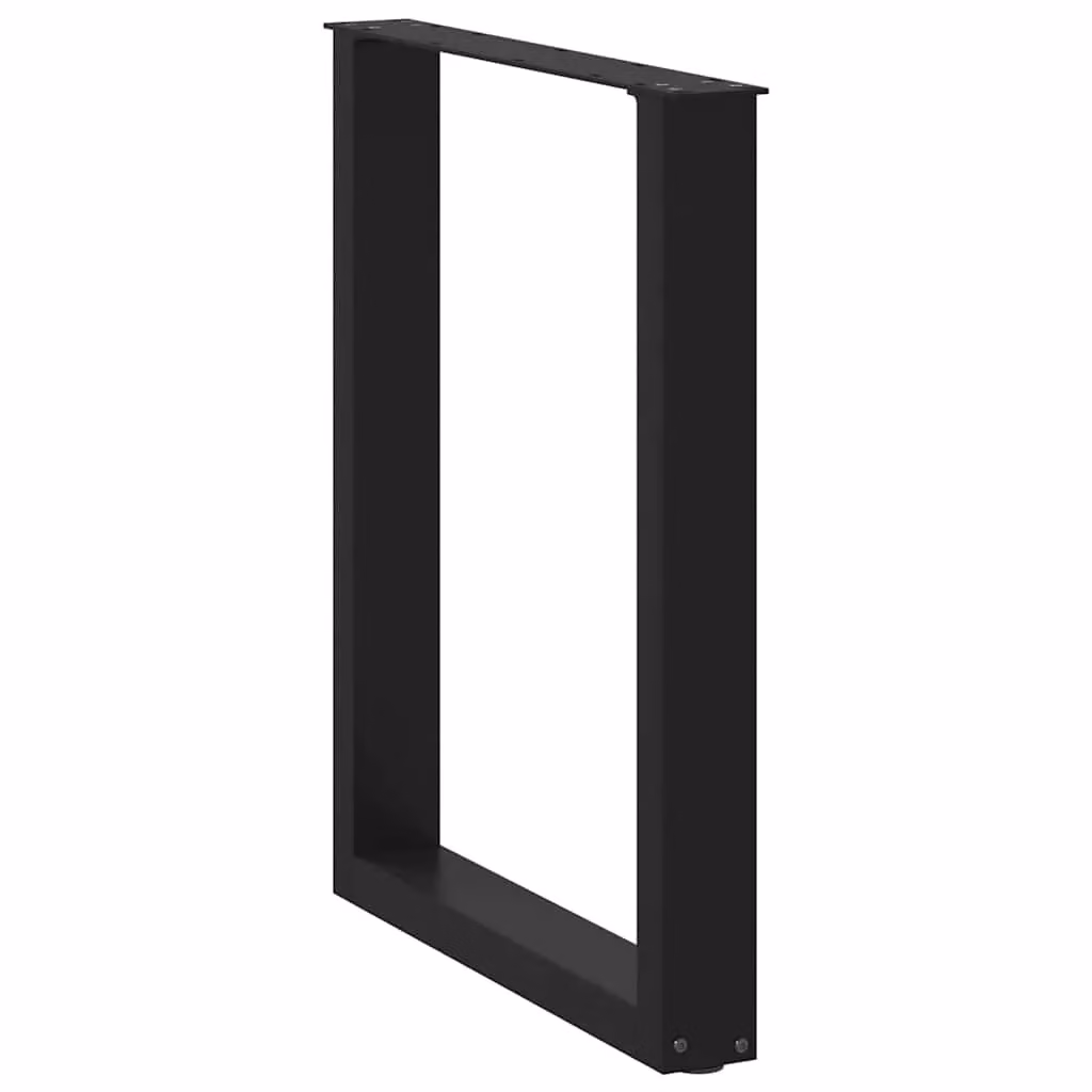 Berkfield Home U-Shaped Steel Coffee Table Legs, Black, W/H: 60 x 72.5 cm, 2 Pieces – 3