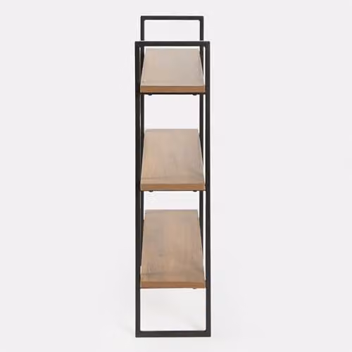 OHS 3 Tier Wall Mounted Rustic Brown Floating Shelf Unit for Living Room, Bedroom or Home Office, W/D/H: 55.0 x 27.0 x 12.0 cm – 3