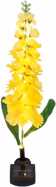 Gardenwize Solar Yellow Delphinium Stake Light with 20 LED Warm White Lights for Garden and Terrace