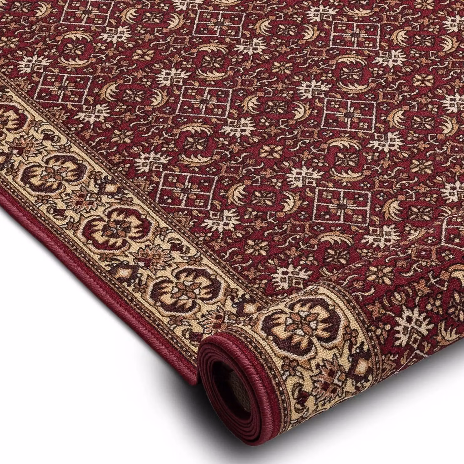 RugsX Red Anti-Slip Bidjar Oriental Runner, W: 100 cm, L: 470 cm – 2