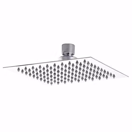 Hudson Reed A3088 Modern Slim Square Fixed Stainless Steel Overhead Shower Head, Chrome – 1