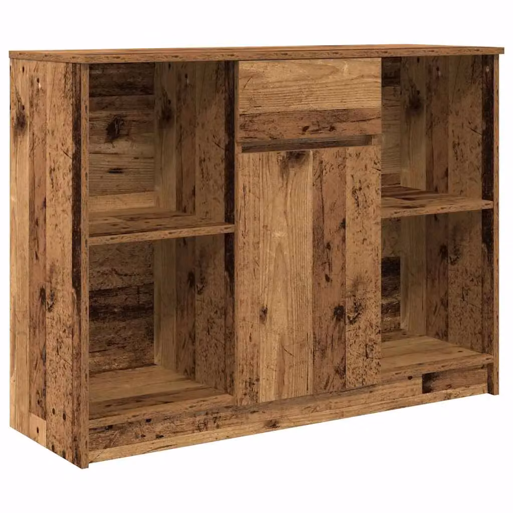 Berkfield Home Rustic Sideboard with Drawer in Old Wood Brown, W/D/H: 101 x 35 x 76 cm – 2