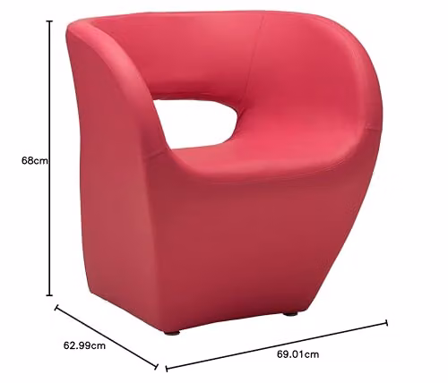 Premier Housewares Aldo Pink Faux Leather Tub Armchair – 2