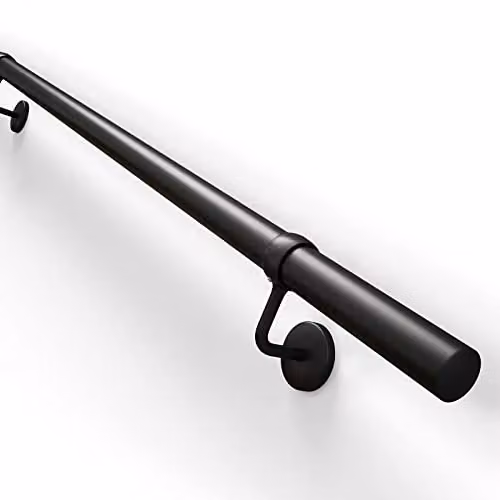 Rothley Matt Black Stainless Steel Easy Fit Internal Staircase Handrail Kit, 3.0 m – 2