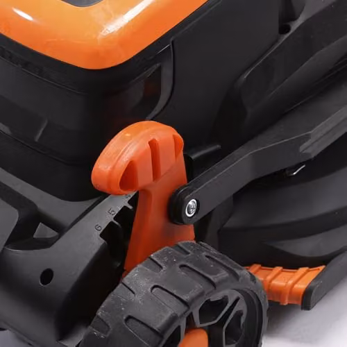 Yard Force CR20 Cordless Lawn Mower, Orange, with Mulching Kit and Collection Bag – 2