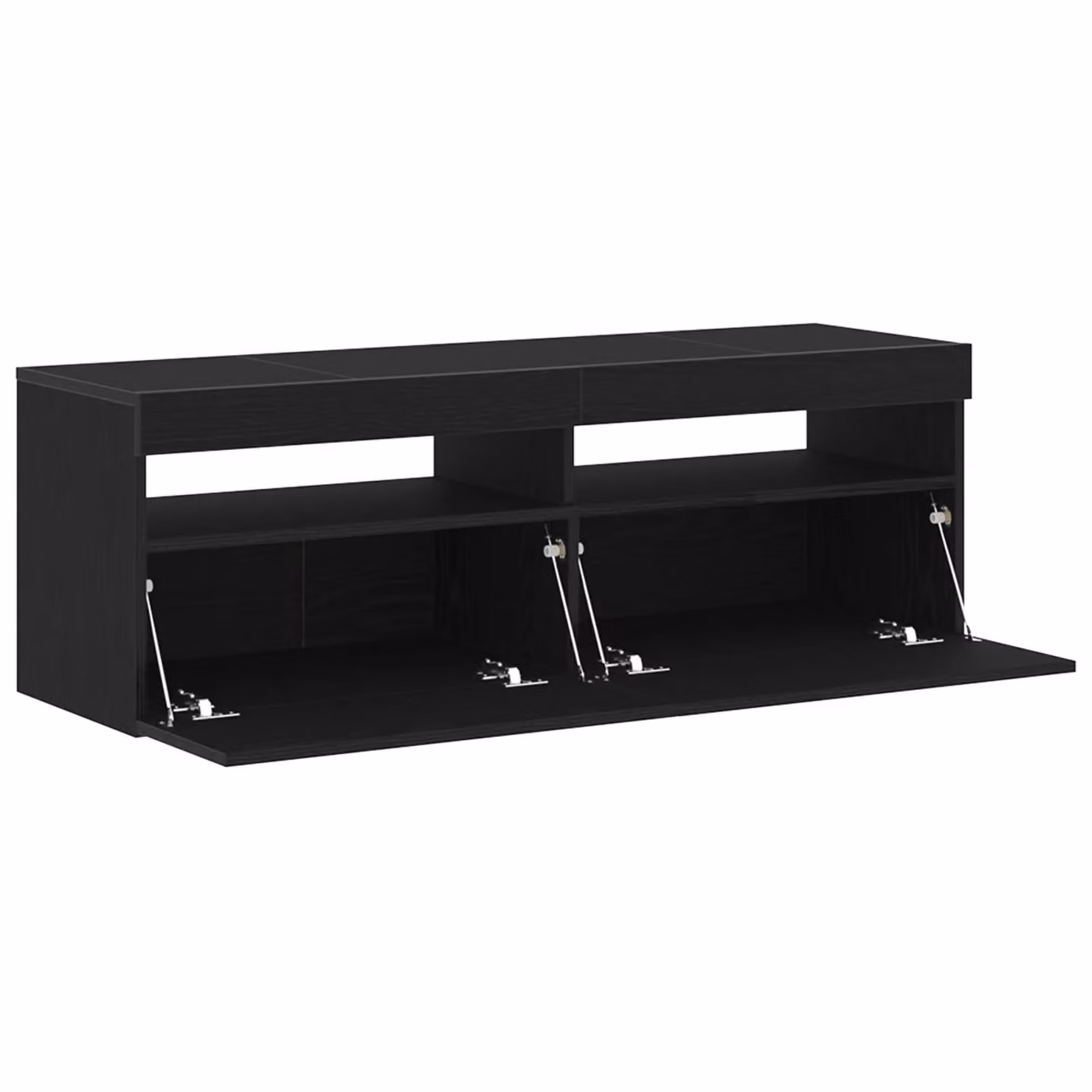 Berkfield Home Modern TV Cabinet in Black Oak with LED, W/D/H: 120 x 35 x 40 cm – 2
