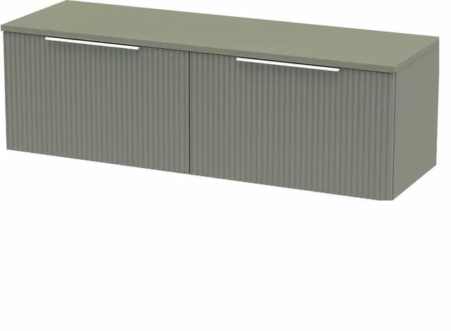 Balterley Tixall 2 Drawer Vanity Unit with Worktop, Satin Green, W: 120 cm – 1