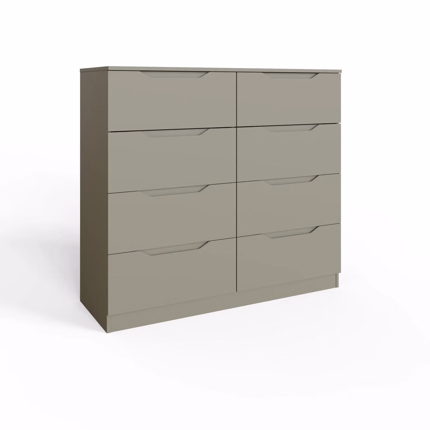 FWStyle Luno 8 Drawer Chest in Green, H 99 cm x W 110 cm x D 40 cm – 2