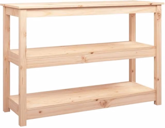 Berkfield Home Rustic Solid Pine Console Table in Beige, W/D/H: 110 x 40 x 74 cm