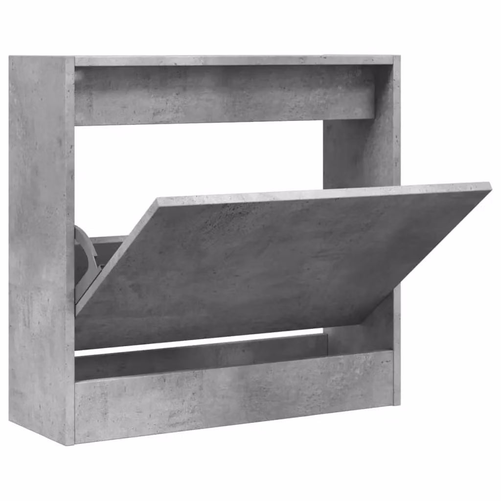 Berkfield Home Modern Shoe Cabinet in Concrete Grey, W/D/H: 60 x 21 x 57 cm – 2