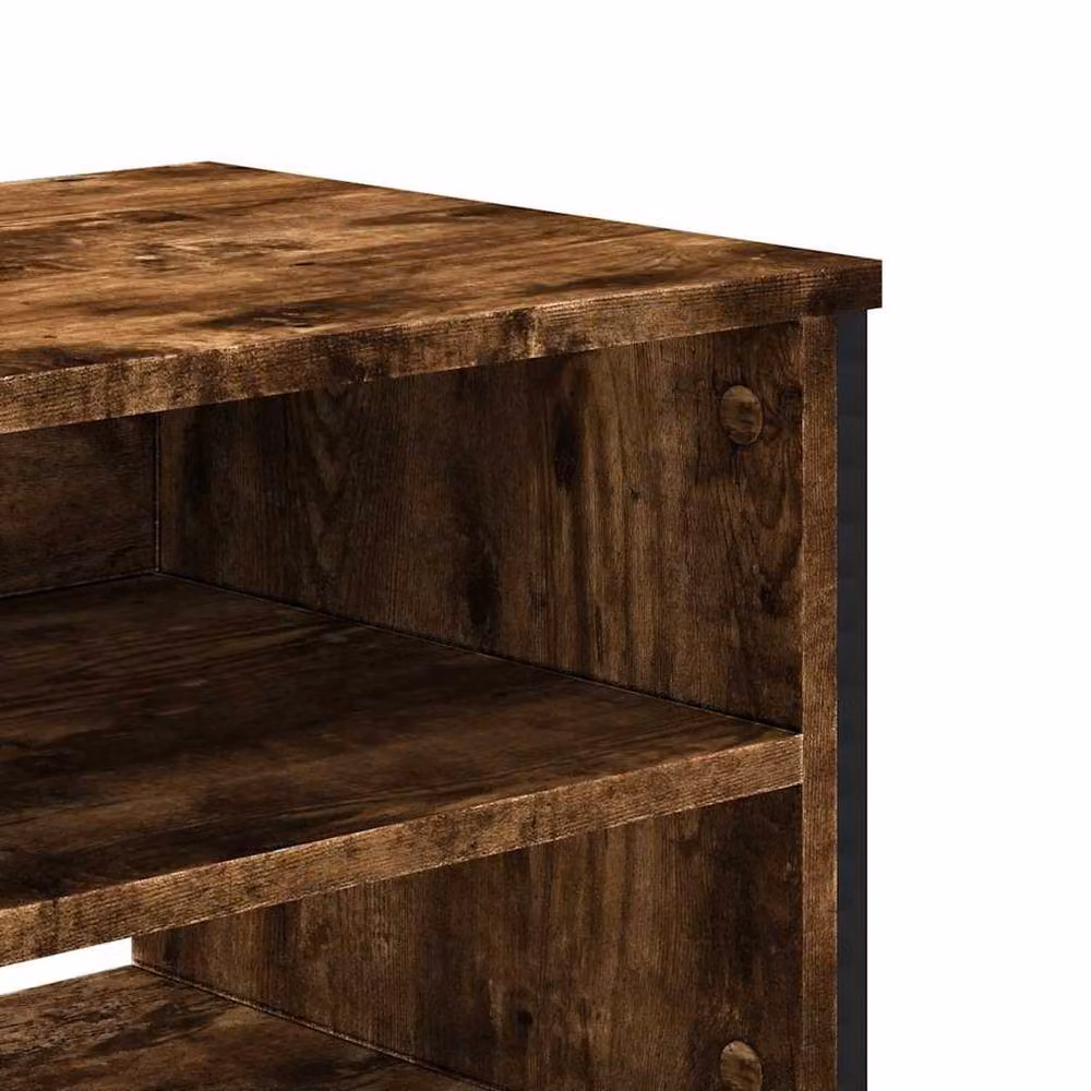 Berkfield Home Smoked Oak TV Cabinet in Brown, W/D/H: 122 x 34 x 41 cm – 4