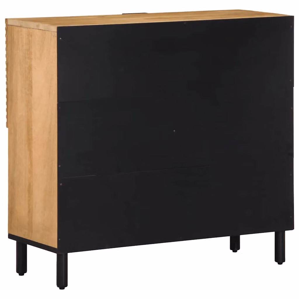 Berkfield Home Brown Mango Wood Geometric Sideboard W/D/H: 80 x 33 x 75 cm – 4