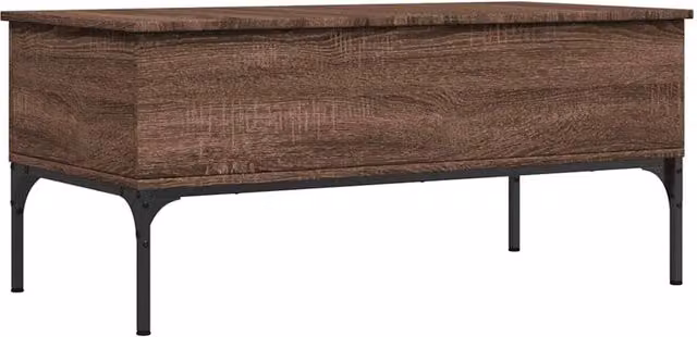 Berkfield Home Brown Oak Coffee Table with Lift Mechanism, W: 100 cm, D: 50 cm, H: 45 cm – 1