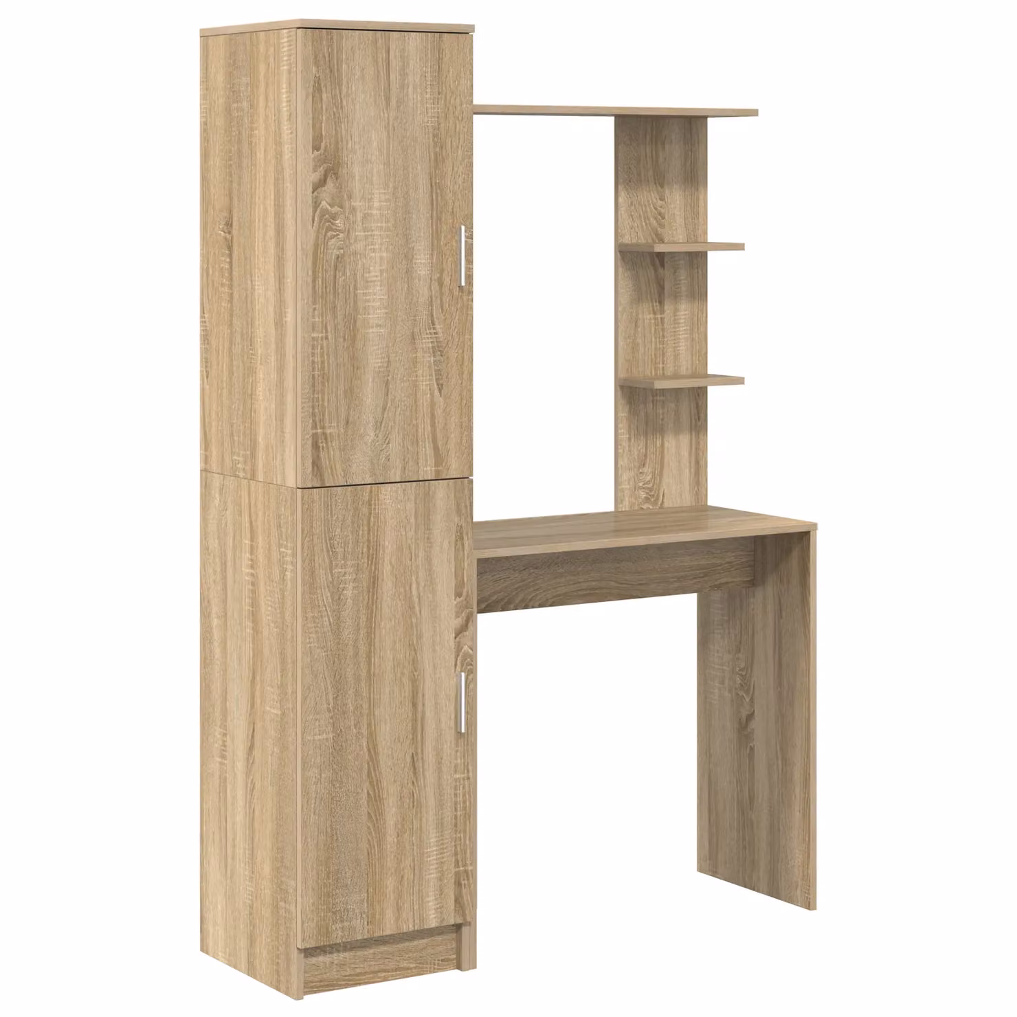 Berkfield Home Modern Desk with Storage in Sonoma Oak Brown Engineered Wood – 2