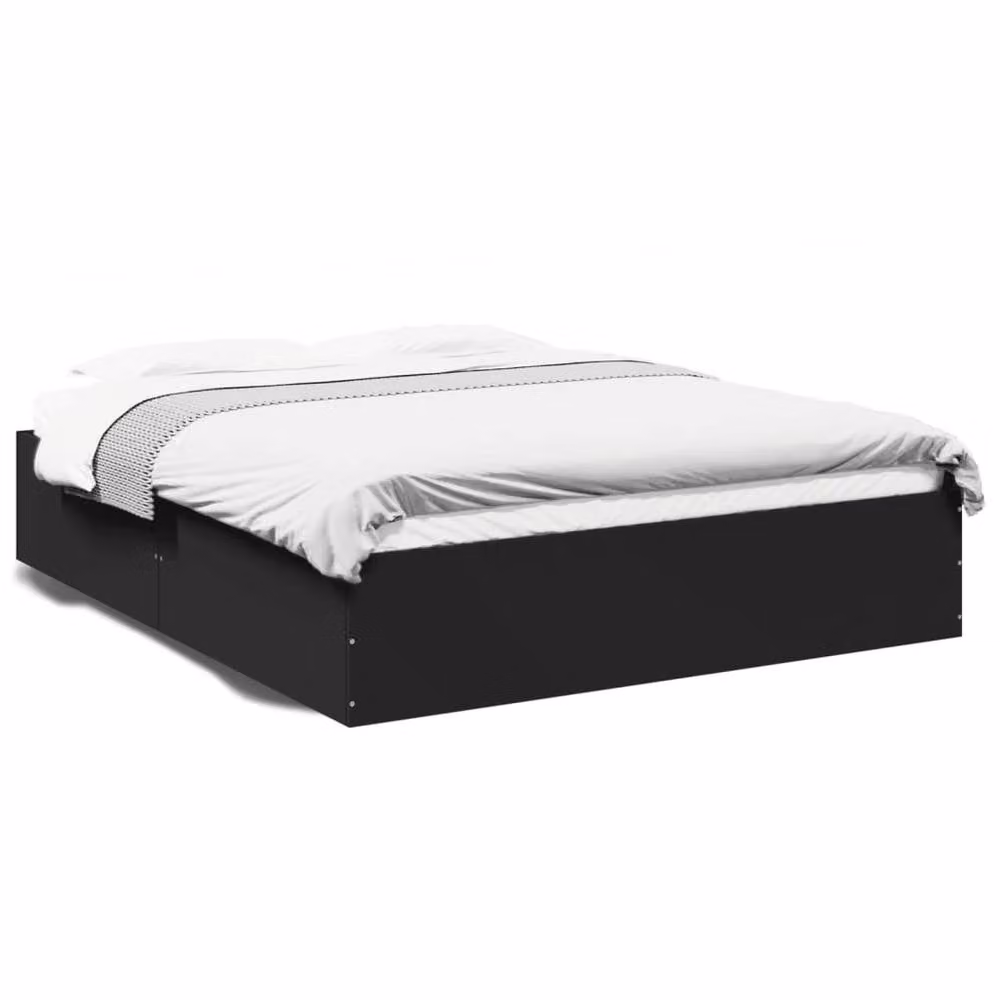 Berkfield Home Modern King Size Bed Frame with Lift Up Base, Black, W/D/H: 150 x 203 x 35 cm – 3