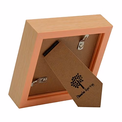 Nicola Spring 3D Shadow Box Photo Frames, Pack of 5, Brown, W/D/H: 10 x 10 x 3.5 cm – 2