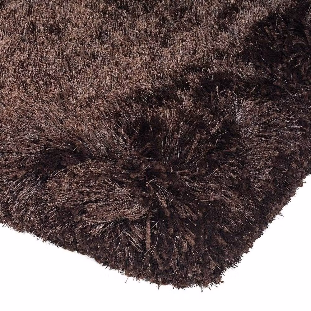 The Rug Shop UK Brown Handmade Modern Plain Polyester Easy To Clean Area Rug W: 200 cm, D: 300 cm – 2