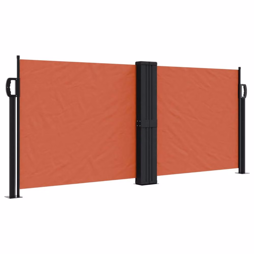 Berkfield Home Retractable Side Awning in Burnt Orange, W/D/H: 100 x 600 cm – 2