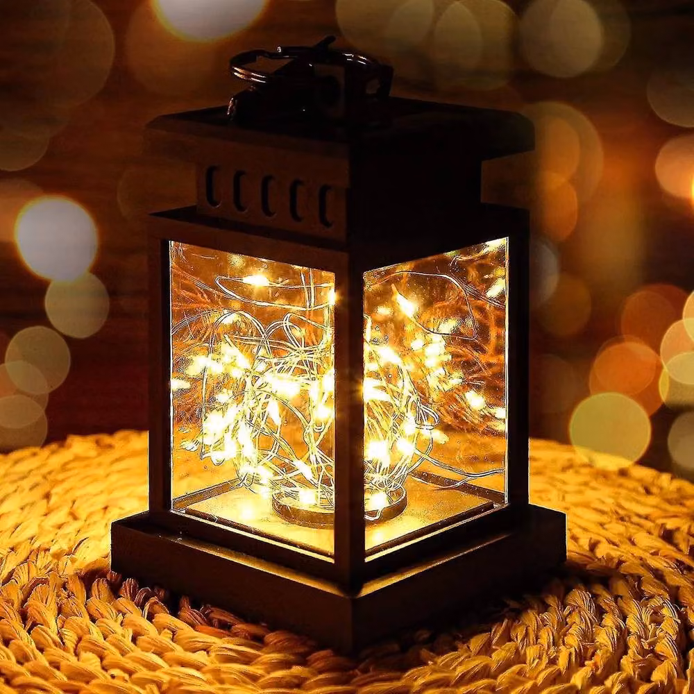 EONLION 4X LED Waterproof Solar Powered Hanging Lantern in Black, Height: 100 cm – 3