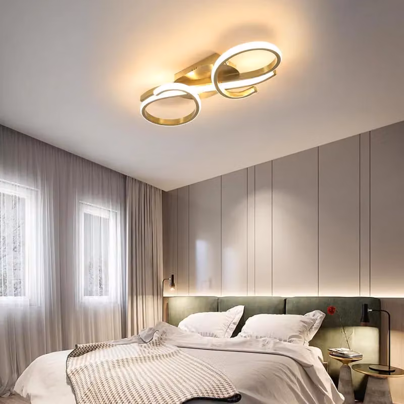 COMELY Modern LED Ceiling Light, 36W Gold and White Organic Design, 3000K Warm White – 2