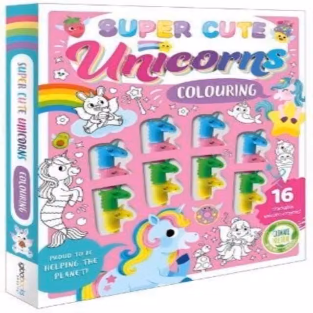 Igloo Books Ltd Super Cute Unicorns Colouring Book, Multicolour, Paperback