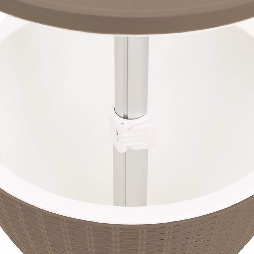 Berkfield Home 3-in-1 Ice Cooler Table in Matt Light Brown Polypropylene – 4