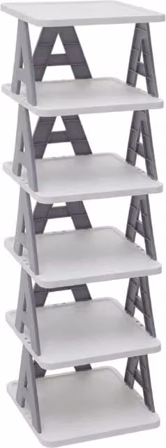 VOGREX 6 Tier White Plastic Shoe Rack for Hallway Storage – 1