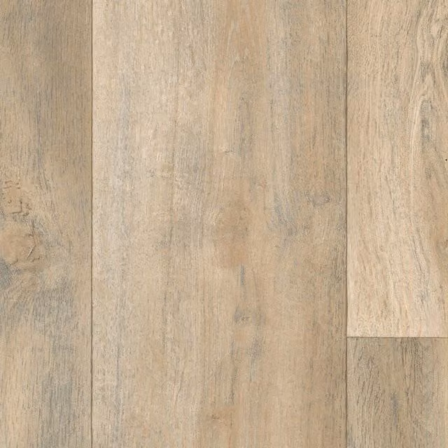 Leoline Brown and Beige Wood Look Cushion Backed Vinyl Flooring Sheet, W: 400 cm x D: 400 cm, 2.0 mm thickness