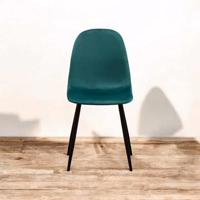 Minster Green and Black Velvet Dining Chair W: 44 cm, D: 52 cm, H: 86 cm – 2