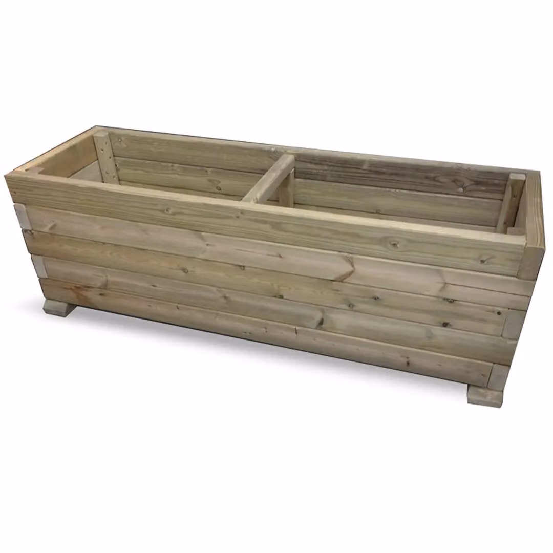 Churnet Valley Garden Furniture Ltd Pack of 3 Super Heavy Duty Vegetable Troughs in Brown, Height: 50 cm – 2