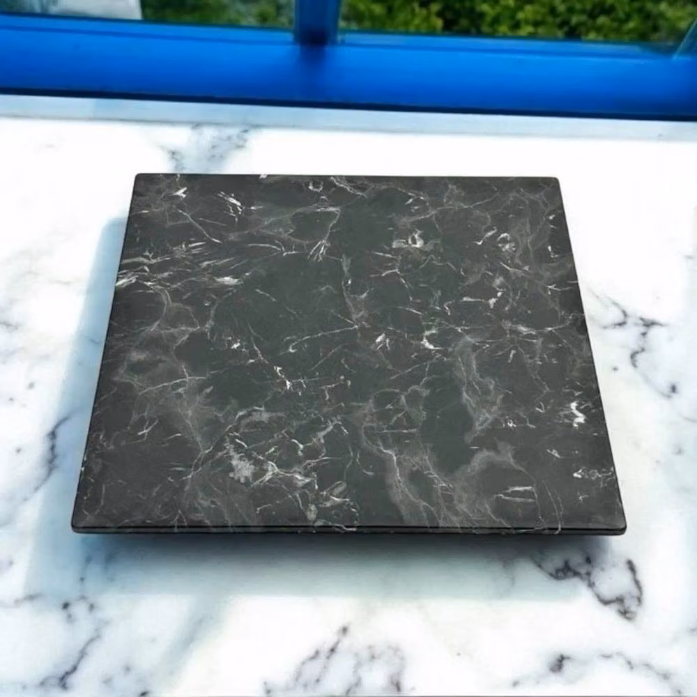 PAWNORA Black Marble Dining Table Top, 70 x 70 cm – 4