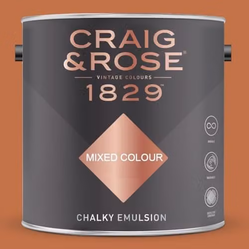 Craig & Rose 1829 Paint Stop Chalky Matt Emulsion in Russet, 2.5 l