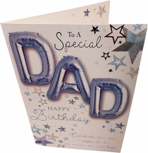 Balloon Boutique To a Special Dad Happy Birthday Greeting Card, Multicolour
