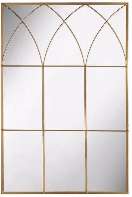 Nielsen Design Altham Window Style Metal Wall Mirror in Gold