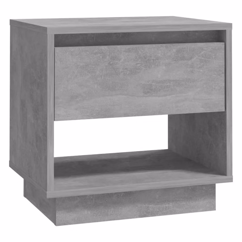 Berkfield Home Classic Bedside Cabinet in Concrete Grey, W: 45 cm, D: 34 cm, H: 44 cm – 2