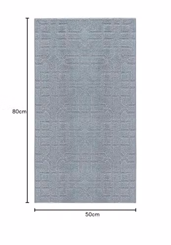 Desire Rugs Ivy Cubed Trellis Design Non-Slip Kitchen Door Mat, Dark Grey, W: 50 cm, D: 80 cm – 2
