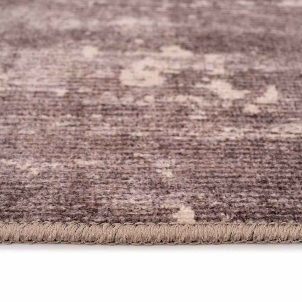 Kukoon Scandinavian Abstract Machine Washable Area Rug in Brown and Beige, W: 280 cm, D: 380 cm – 5