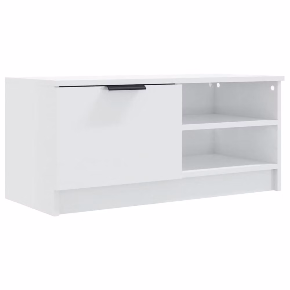 Berkfield Home High Gloss White TV Cabinet, W: 80 cm, D: 35 cm, H: 36.5 cm – 2