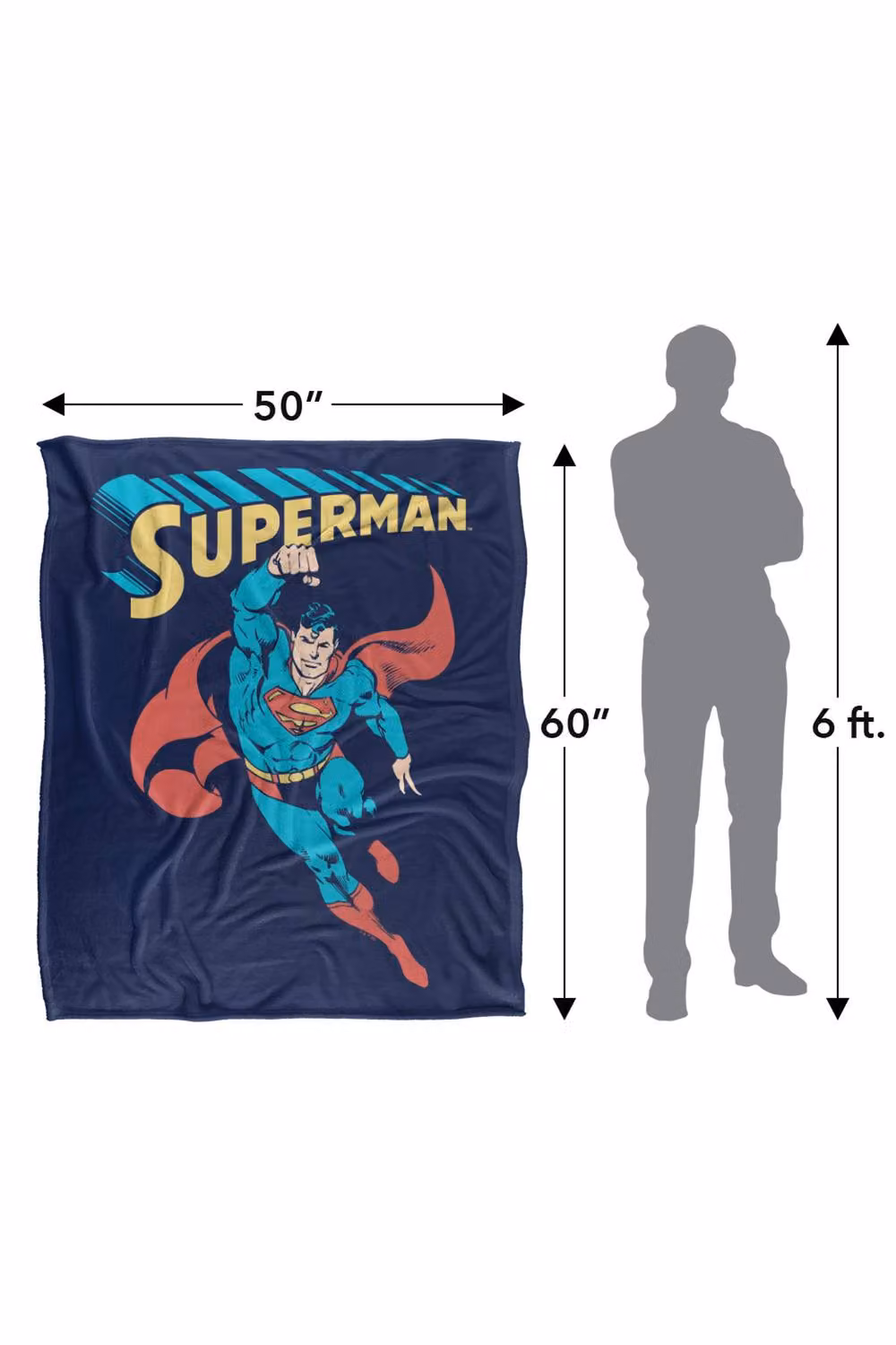 Warner Bros. Superman Superhero Super Soft Silky Touch Fleece Throw Blanket, Multicolour – 8