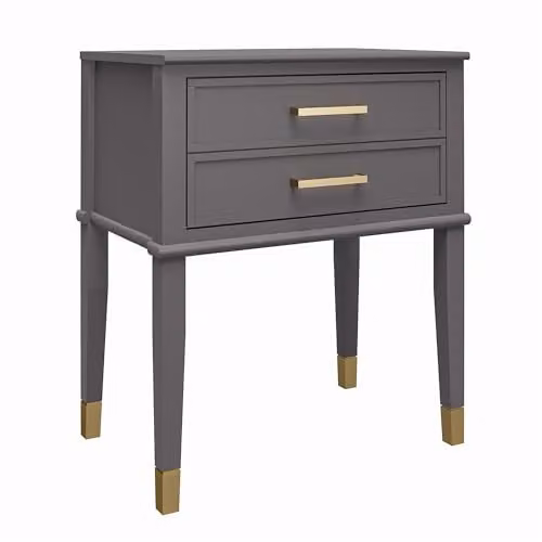 DHP Furniture Westerleigh End and Side Table, Grey, D/W/H: 40 x 60 x 72 cm