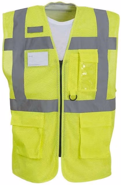 Yoko Unisex Adult Hi-Vis Polyester Vest in Yellow, Size XXL