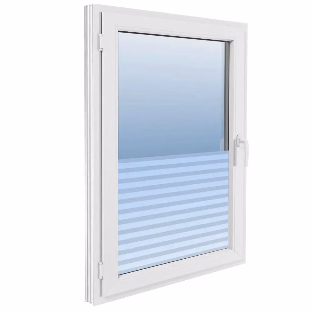 Berkfield Home Frosted Privacy Window Film with Adhesive Stripes in White, 0.9 x 10 m – 2