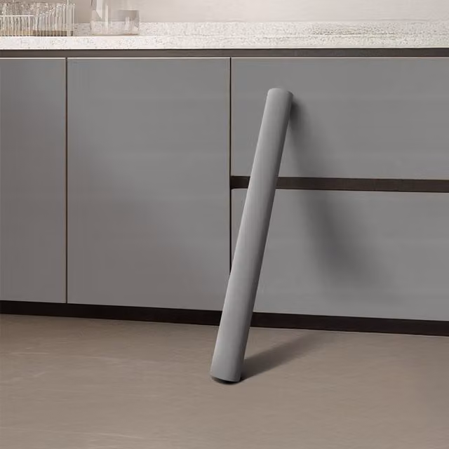 Livingandhome Plain Grey Self-Adhesive Vinyl Wallpaper Roll, Moisture-Resistant and Waterproof