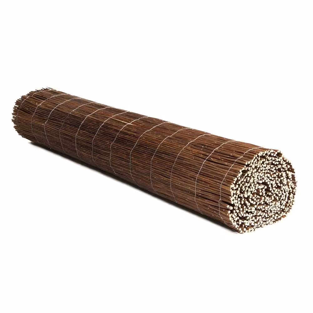 Primrose Brown Woven Willow Garden Privacy Screening Roll, W: 500 cm, H: 120 cm – 2
