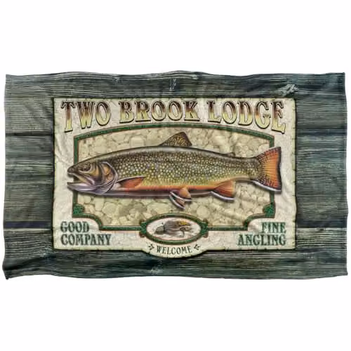 JQ Licensing Two Brook Lodge Sign Silky Touch Super Soft Fleece Throw Blanket, Multicolour, W: 91 cm, D: 147 cm – 1