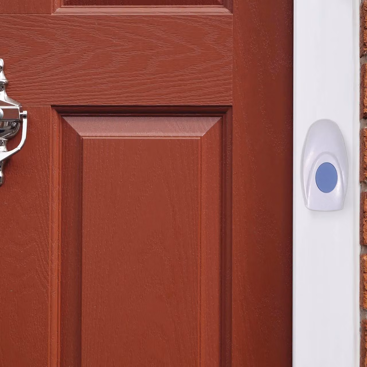 mysmartbuy Battery Powered Wireless Doorbell Set with 2 Receivers, 100m Range, LED Indicator and 36 Melodies in White and Blue – 2