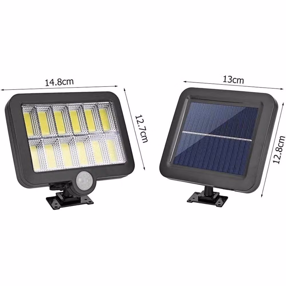 NESTLUNE 2 Pack Solar LED Outdoor Wall Lights in Black with Motion Sensor and IP65 Waterproof Rating – 2