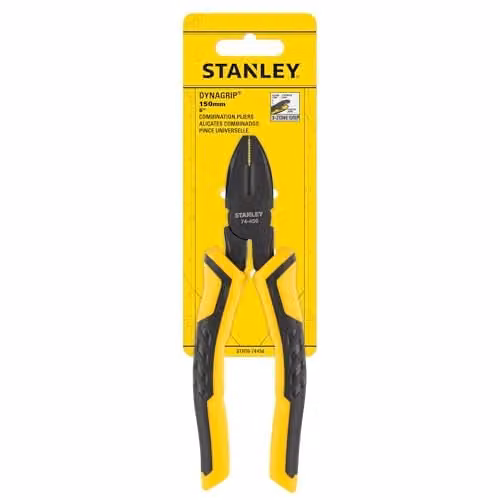 Stanley Controlgrip Combination Pliers in Yellow and Black, 150 mm – 1